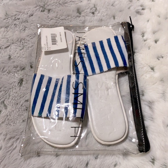 NWT James Smith On Duty blue stripe pool slide/41 - Picture 9 of 10